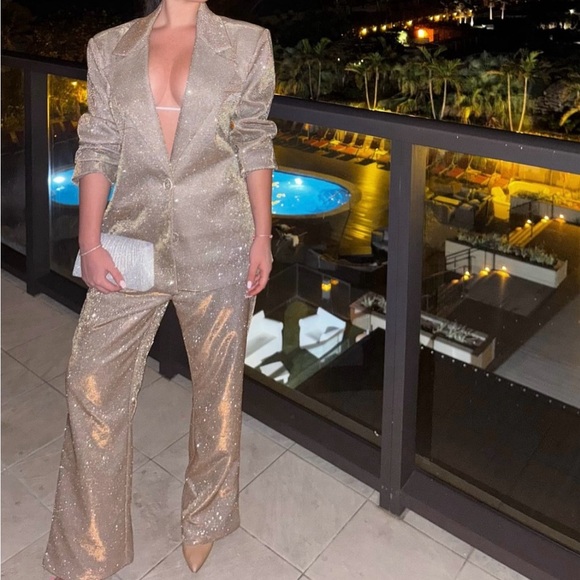 SLA the label Pants - BRONZE PALOMA BLAZER + BRONZE SANTORINI TROUSERS | SOLD AS SET | WORN ONCE